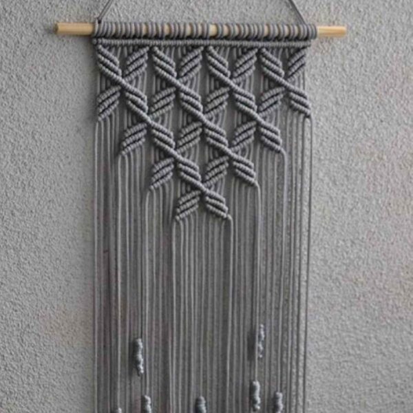 Makramee-Wandbehang Wandteppich Kunst Boho für modernes Dekor