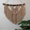 Makramee-Wandbehang Wandteppich Kunst Boho mit geometrischem Design