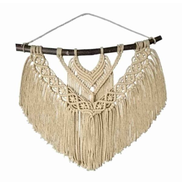 Makramee-Wandbehang Wandteppich Kunst Boho mit geometrischem Design