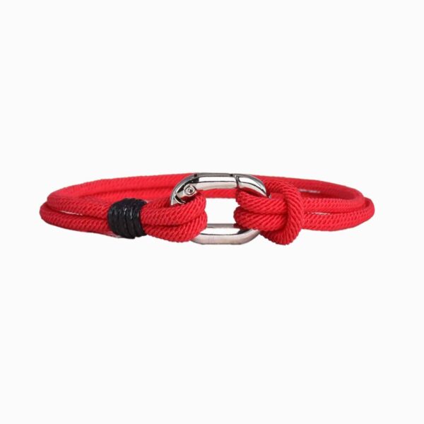 Minimalistisches Armband mit Haken Design in Rot