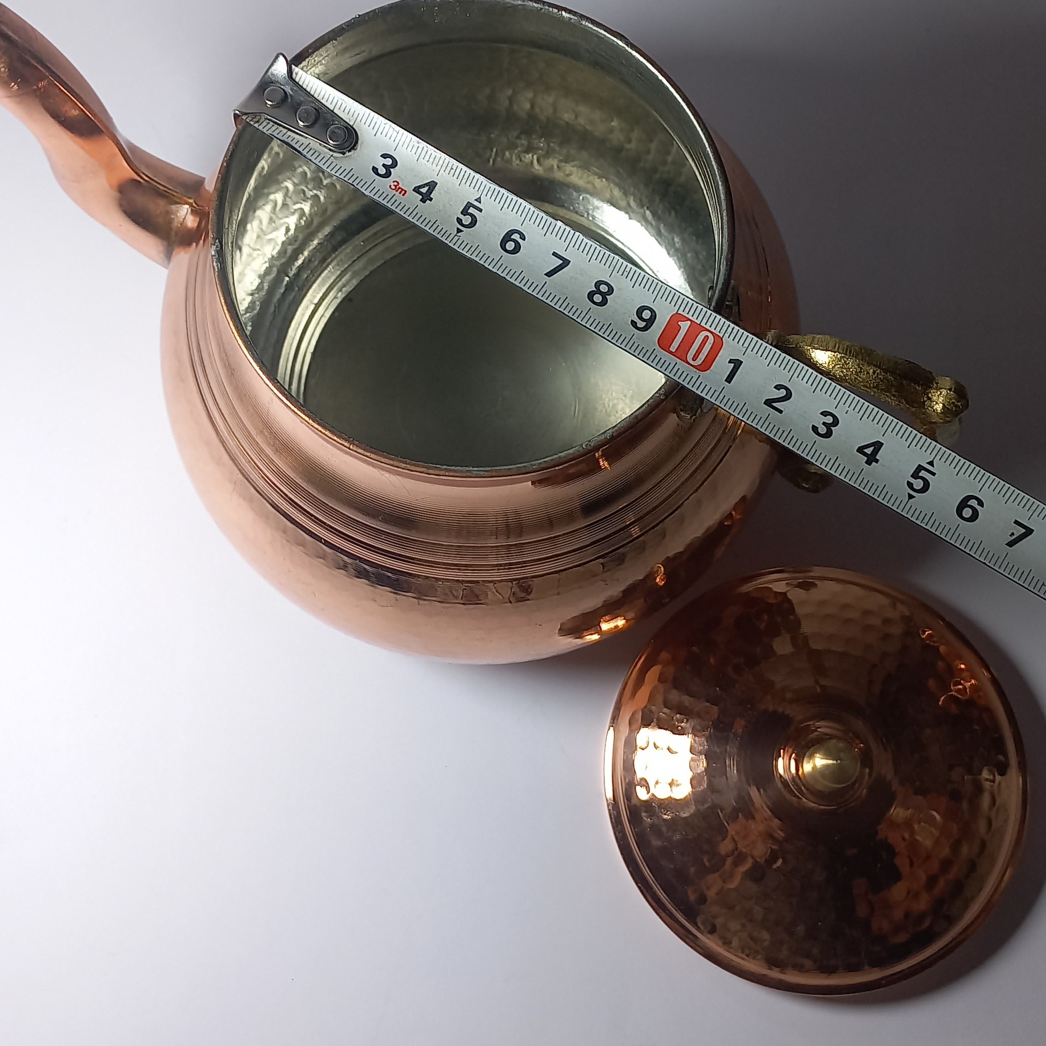 Persische Kupfer-Doppel-Teekanne robust & gehämmert Dilara