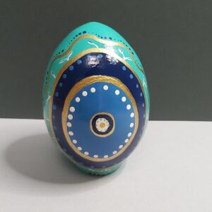 Persische dekorative handgemalte Straußenei-Schale mit bösem Blick Design