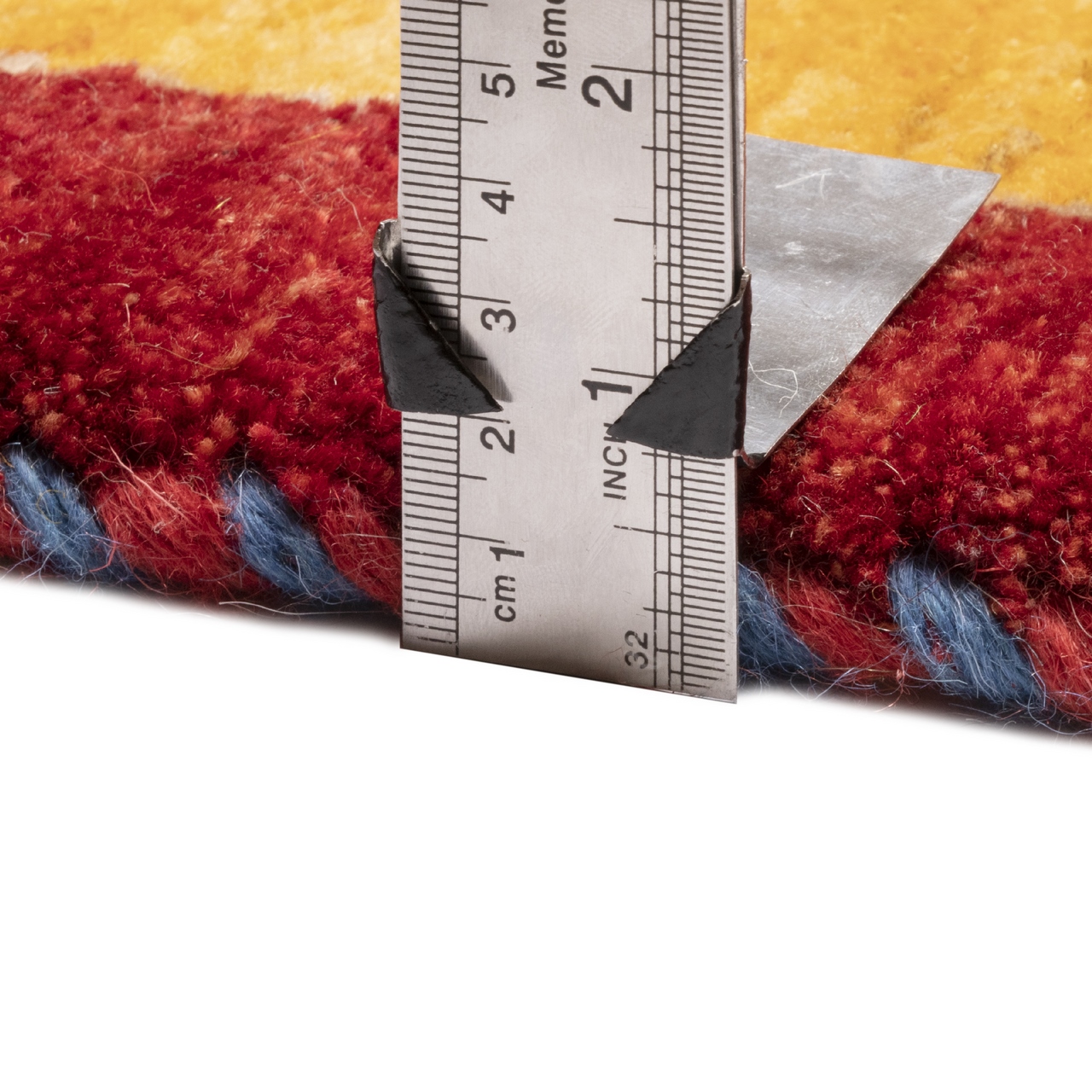 Echter persischer Gabbeh-Wollteppich handgewebt in Fars mit Rand grau