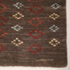 Original persischer Gabbeh-Wollteppich handgewebt in Fars braun floral