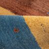 Authentischer echter persischer Gabbeh-Wollteppich handgewebt in Fars mit Rand orange