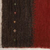 Original persischer Gabbeh-Wollteppich handgewebt in Fars mit Rand rot