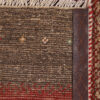 Original persischer Gabbeh-Wollteppich handgewebt in Fars mit Rand rot
