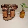 Persischer gehämmerter Kupferbesteckhalter – Traditionelles Küchenzubehör