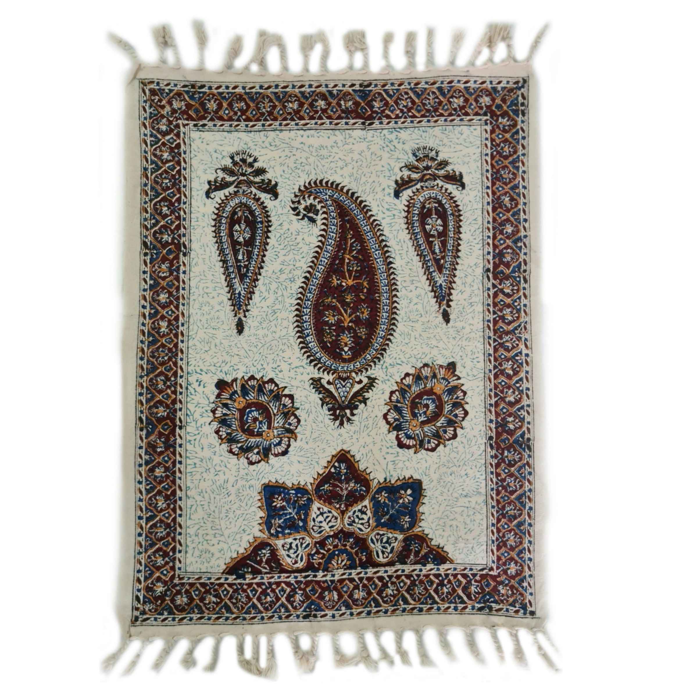 Persische Handblockdruck Tischdecke Traditionelles Kalamkari aus Isfahan