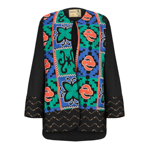 Persischer Leinen Manto, schick und bequem in Schwarz