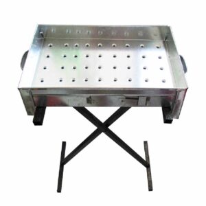 Persischer Mangal Tragbarer Holzkohlegrill mit Untergestell für Outdoor-Kochen