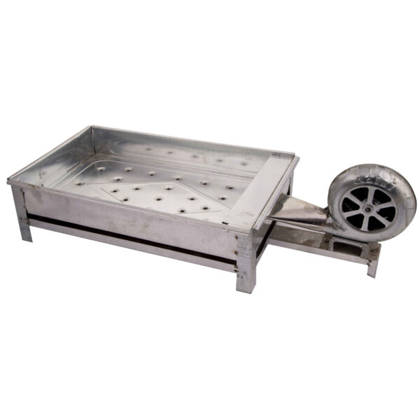 Persischer Mangal Tragbarer Holzkohlegrill mit Manuellem Lüfter für Outdoor-Kochen