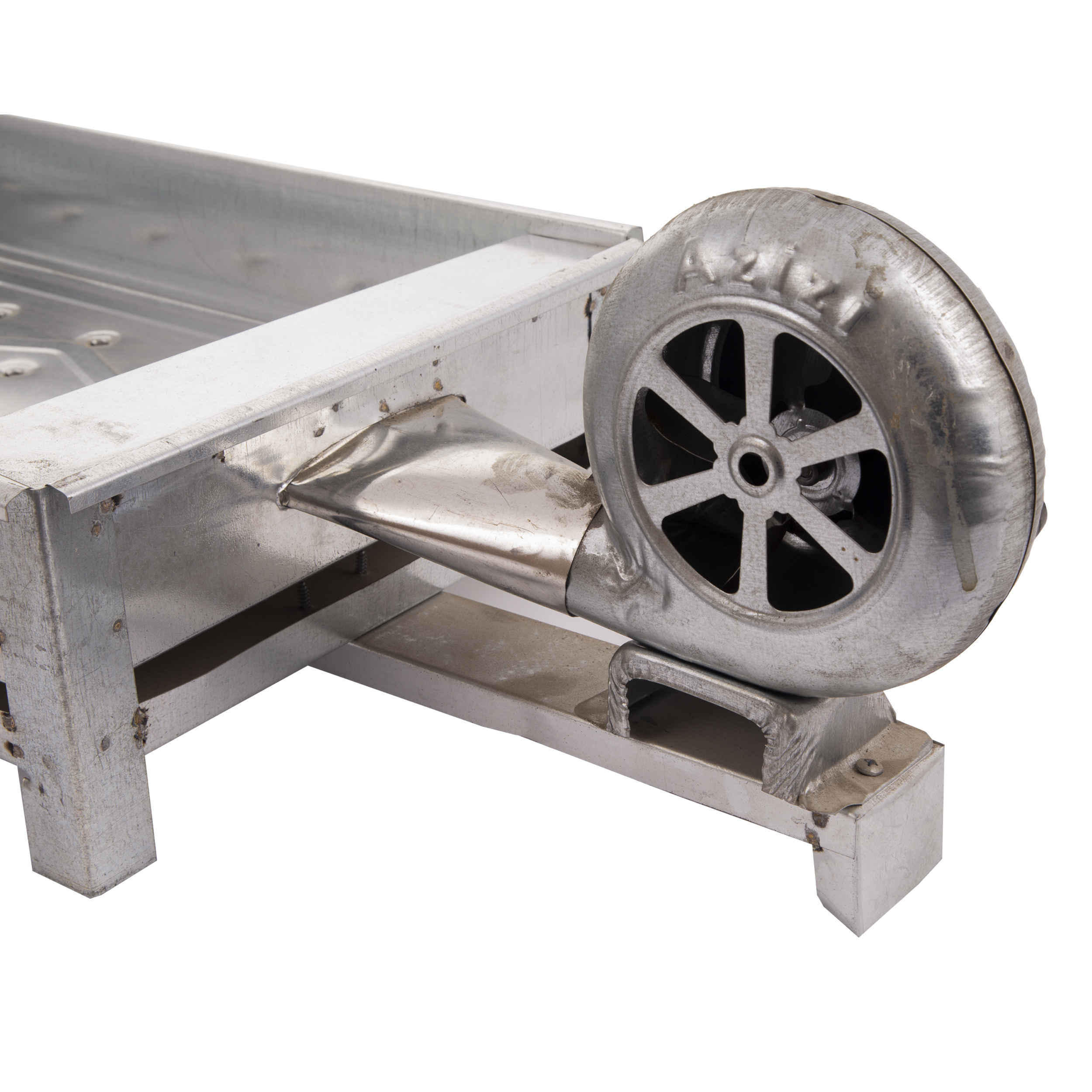 Persischer Mangal Tragbarer Holzkohlegrill mit Manuellem Lüfter für Outdoor-Kochen