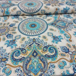 Persischer Termeh-Stoff verziert mit klassischem floralem Paisley-Design