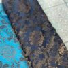 Persischer Termeh-Stoff im Paisley-Design Türkis