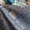 Persischer Termeh-Stoff im Paisley-Design Türkis
