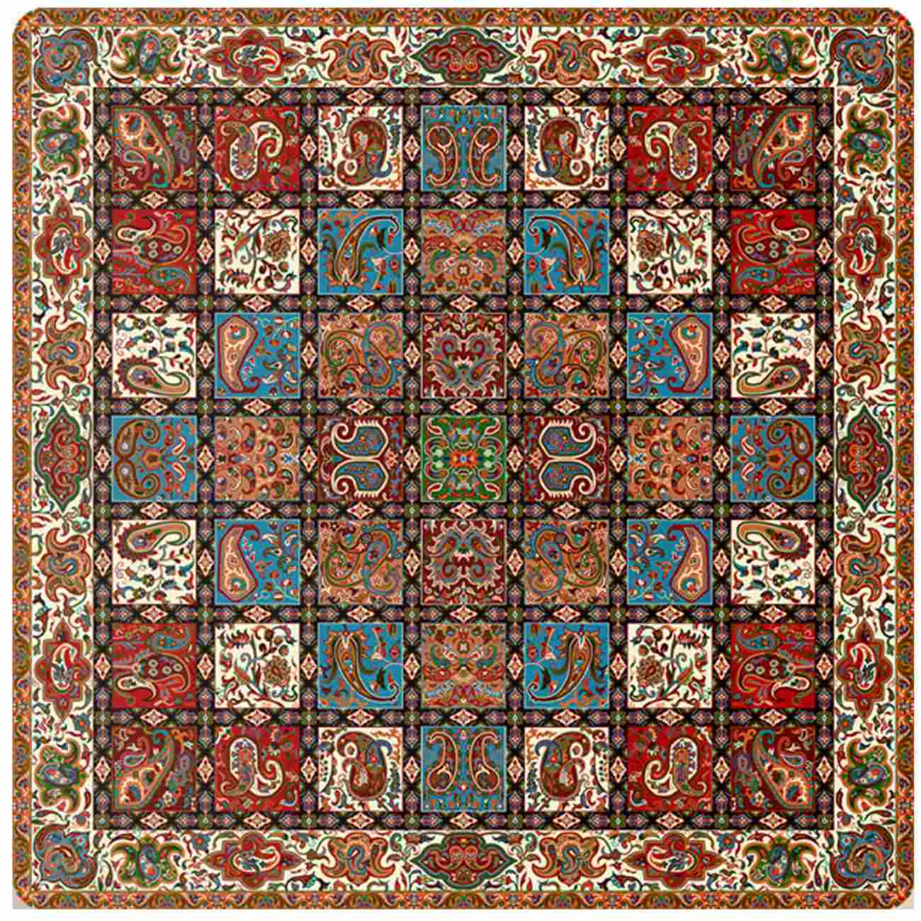 Persische Termeh Tischdecke Luxuriös mit Floral Paisley Design