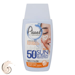 Pixxel Farbloser Sonnenschutz SPF50 für trockene Haut