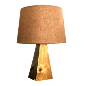 Rustikale Holz-Tischlampe Natürlich & Handgefertigt