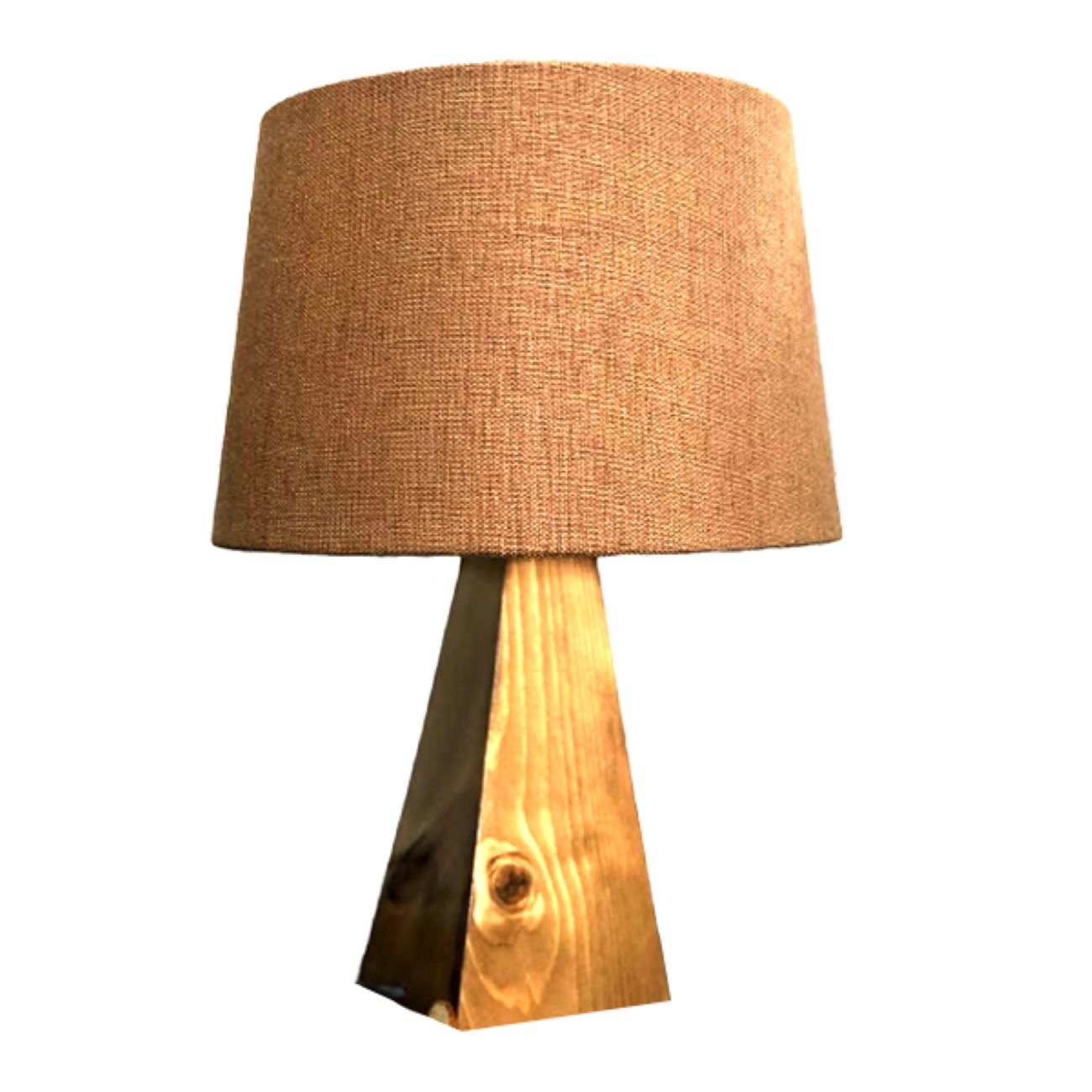Rustikale Holz-Tischlampe Natürlich & Handgefertigt