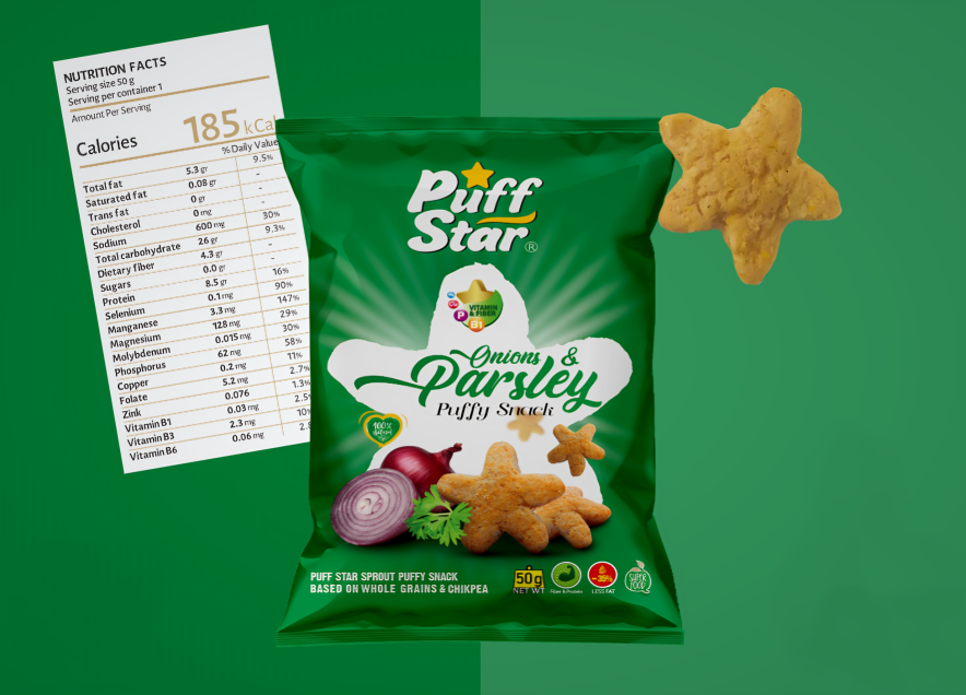 Iranischer Sooyegh – Puff-Legumensnack mit Zwiebel- und Petersiliengeschmack, 50 g (10x)