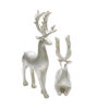 Set aus 2 dekorativen Hirsch-Figuren - Sitzend und stehend Skulptur