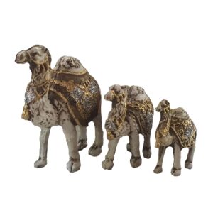 Set aus 3 dekorativen Kamel-Figuren – Heimdekor-Ausstellungsstücke