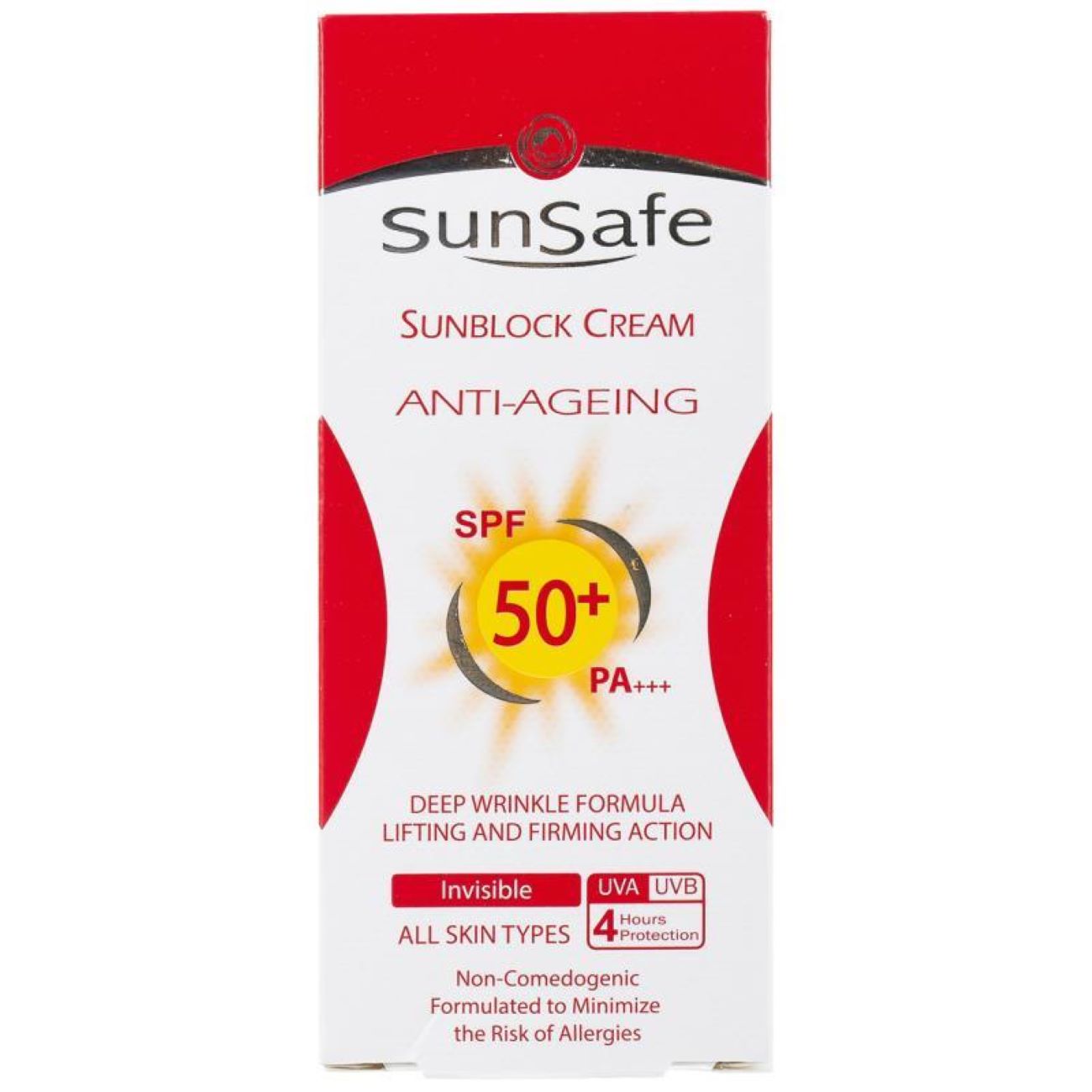Sunsafe Anti-Aging Farbloser Sonnenschutz SPF50 für alle Hauttypen, 50 ml