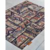 Vintage persischer handgeknüpfter Patchwork-Teppich geometrisch