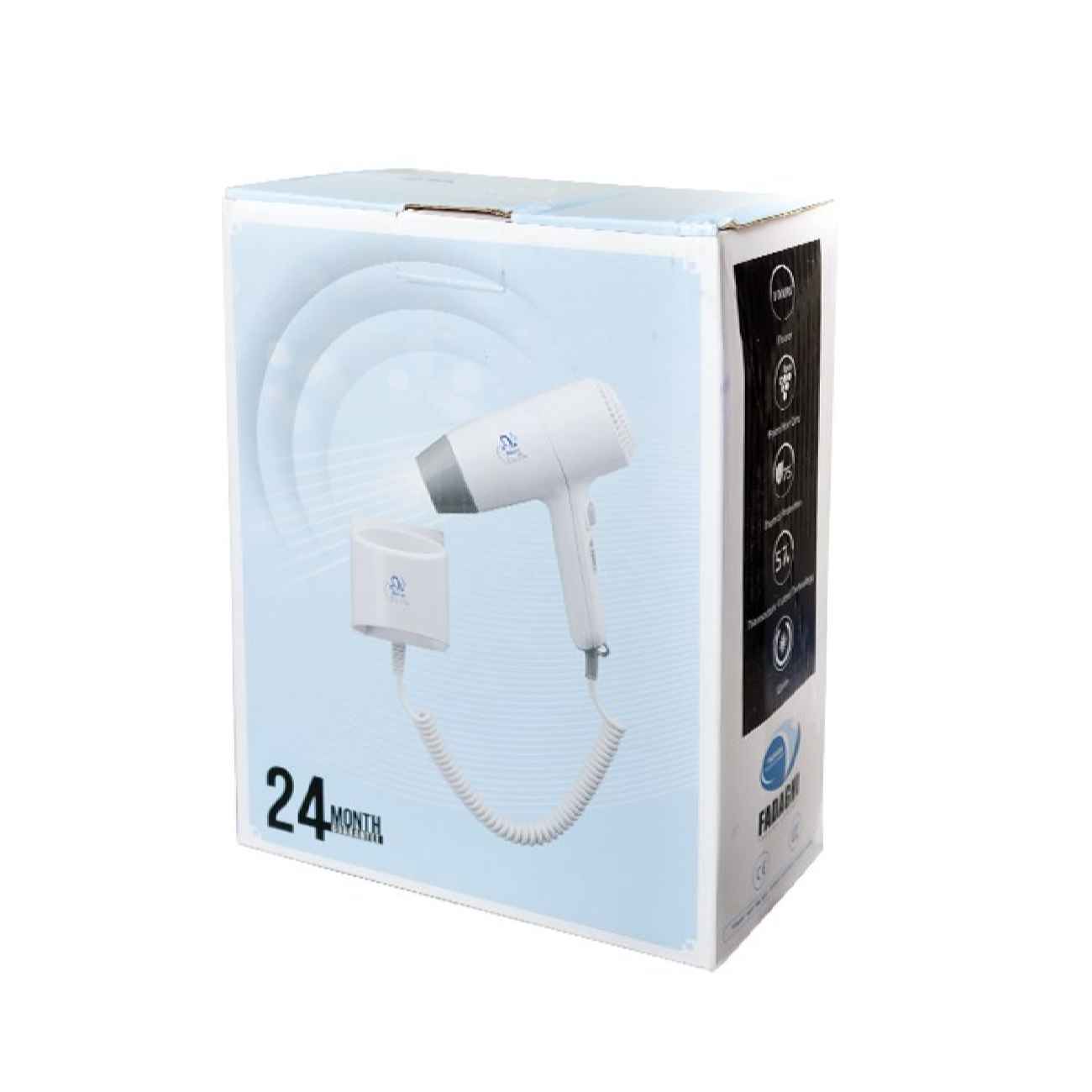 Wandmontierter Haartrockner für den Einsatz zu Hause und im Hotel