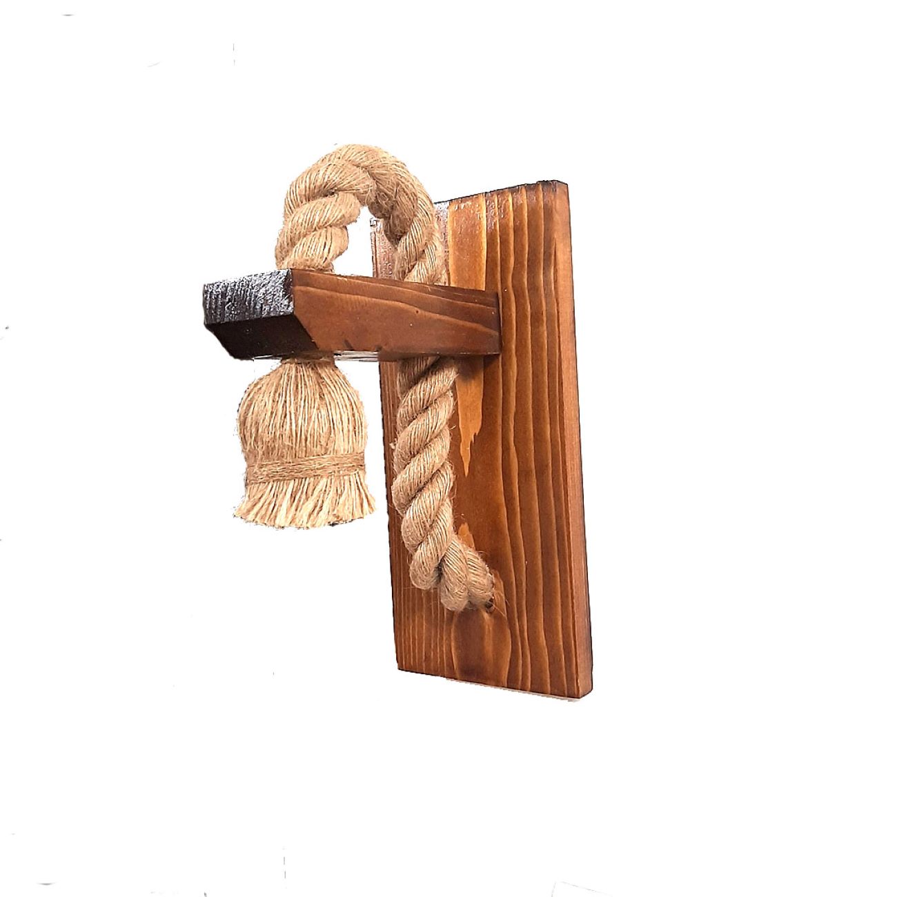 Holz Hanfseil Wandleuchte - Minimalistisches Design
