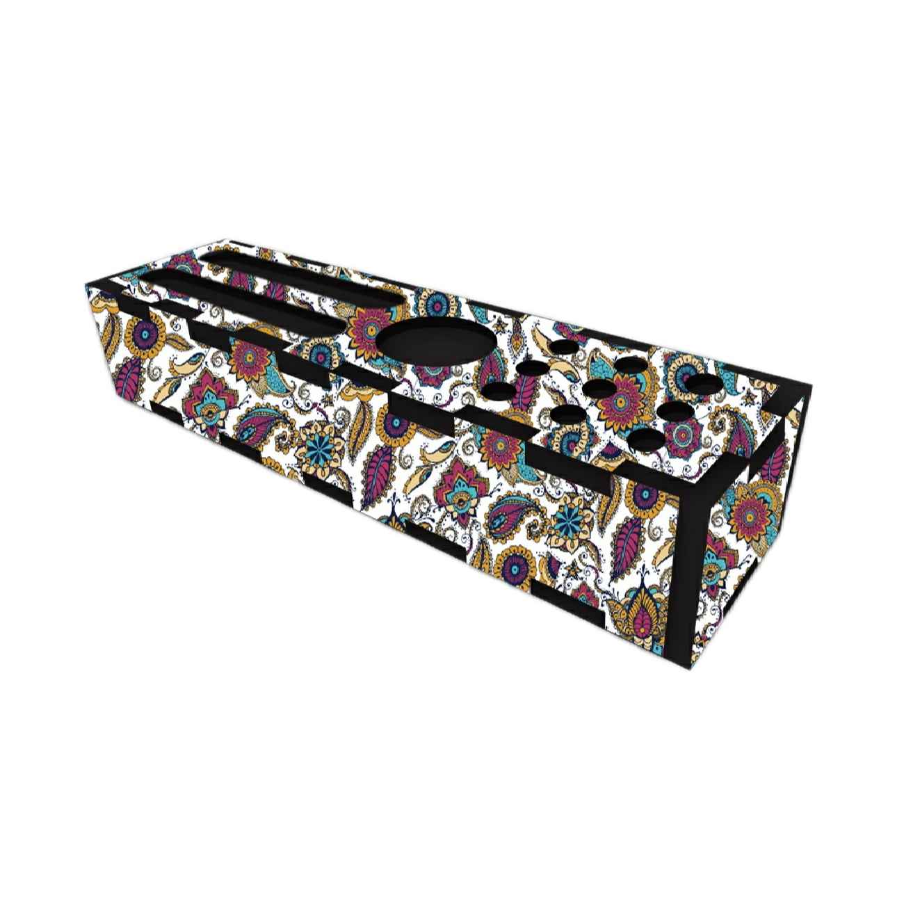 Anmut im Muster – Holz Stifthalter mit Traditionellem Paisley Design