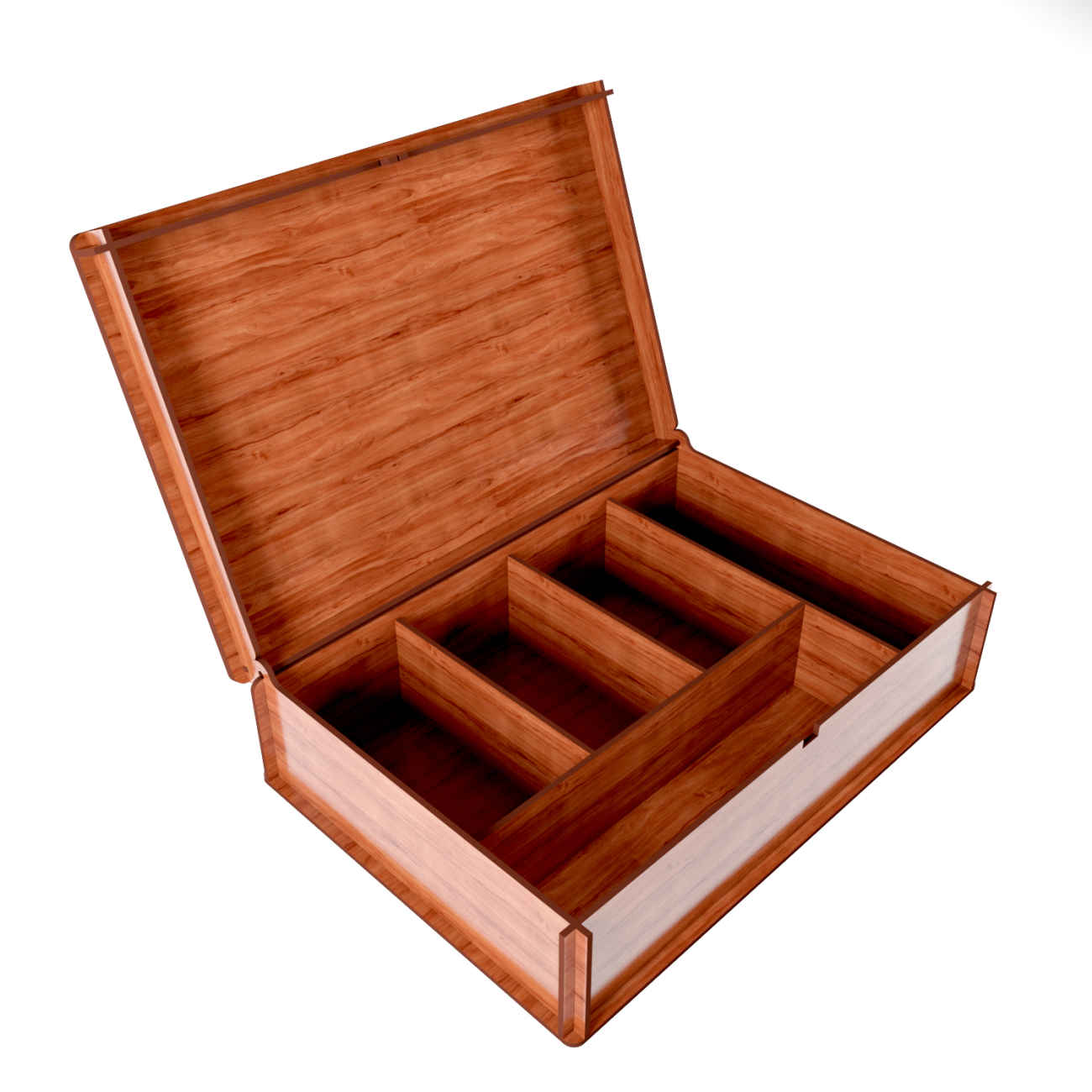 Holz-Teebeutel-Aufbewahrungsbox mit Fächern