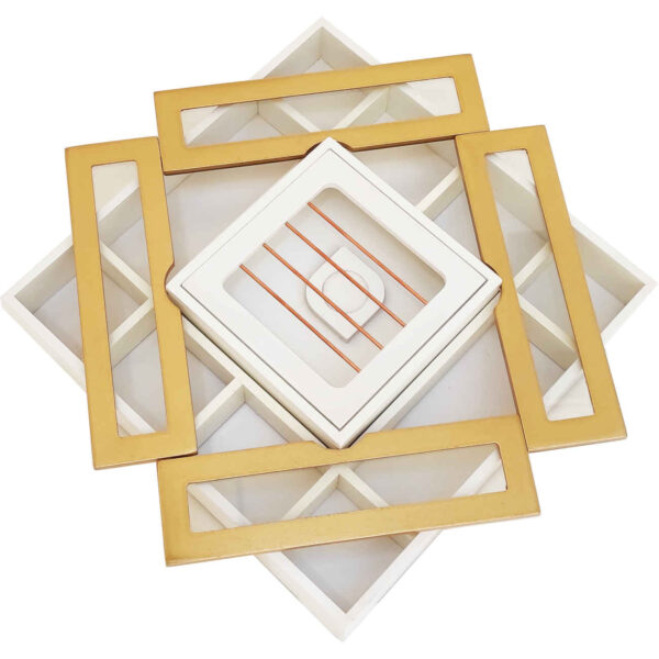 Holz-Teebeutel-Aufbewahrungsbox mit Teebeutelwärmer