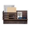 Holz-Wand-Schlüsselhalter mit Box & 4 Haken