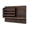 Holz-Wand-Schlüsselhalter mit Box & 4 Haken