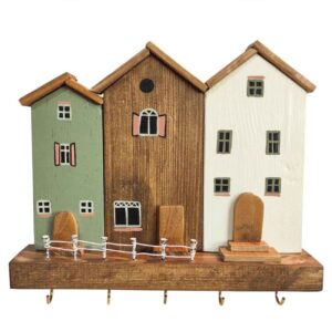 Wandschlüsselhalter aus Holz im Cottage-Design