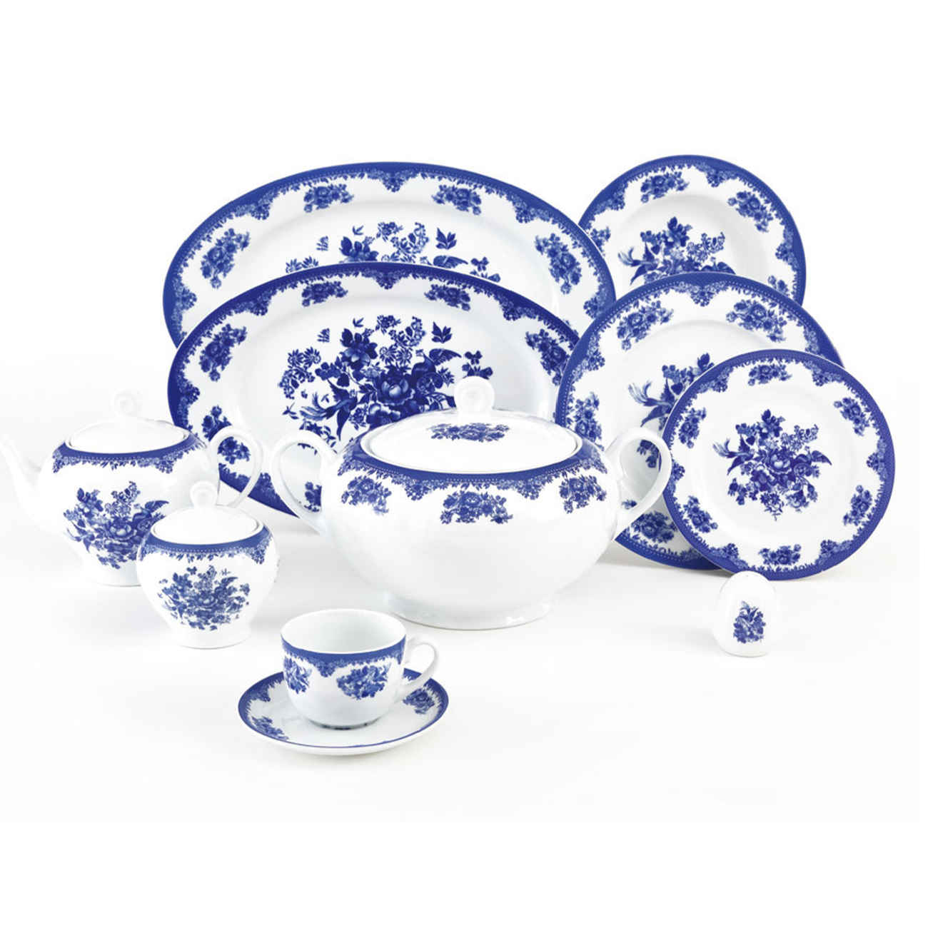 102-teiliges iranisches Geschirr-Set von Zarrin Iran Porzellan