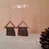 Handgefertigte Macrame Ohrringe mit Dreieck Design