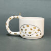Künstlerische handgefertigte Keramiktasse - Giraffen-Design