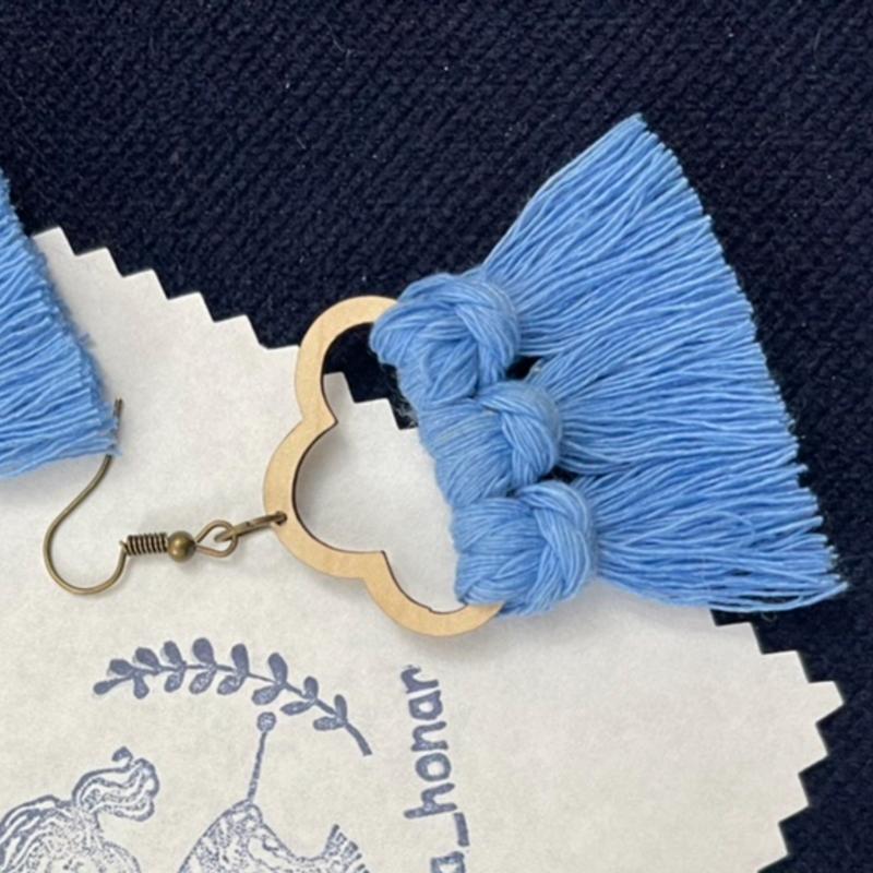 Boho Macrame Ohrringe mit Wolken Design, Chic & Luxuriös