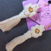 Boho Macrame Ohrringe mit Blumen Design