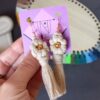 Boho Macrame Ohrringe mit Blumen Design