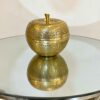 Messing-Zuckerschale mit Deckel im Apfel-Design