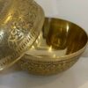 Messing-Zuckerschale mit Deckel im Apfel-Design