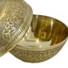 Messing-Zuckerschale mit Deckel im Apfel-Design