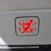 Autoaufkleber in Schwarz mit Kraftstoffanzeige Design in Rot
