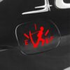 Autoaufkleber in Schwarz mit Kraftstoffanzeige Design in Rot