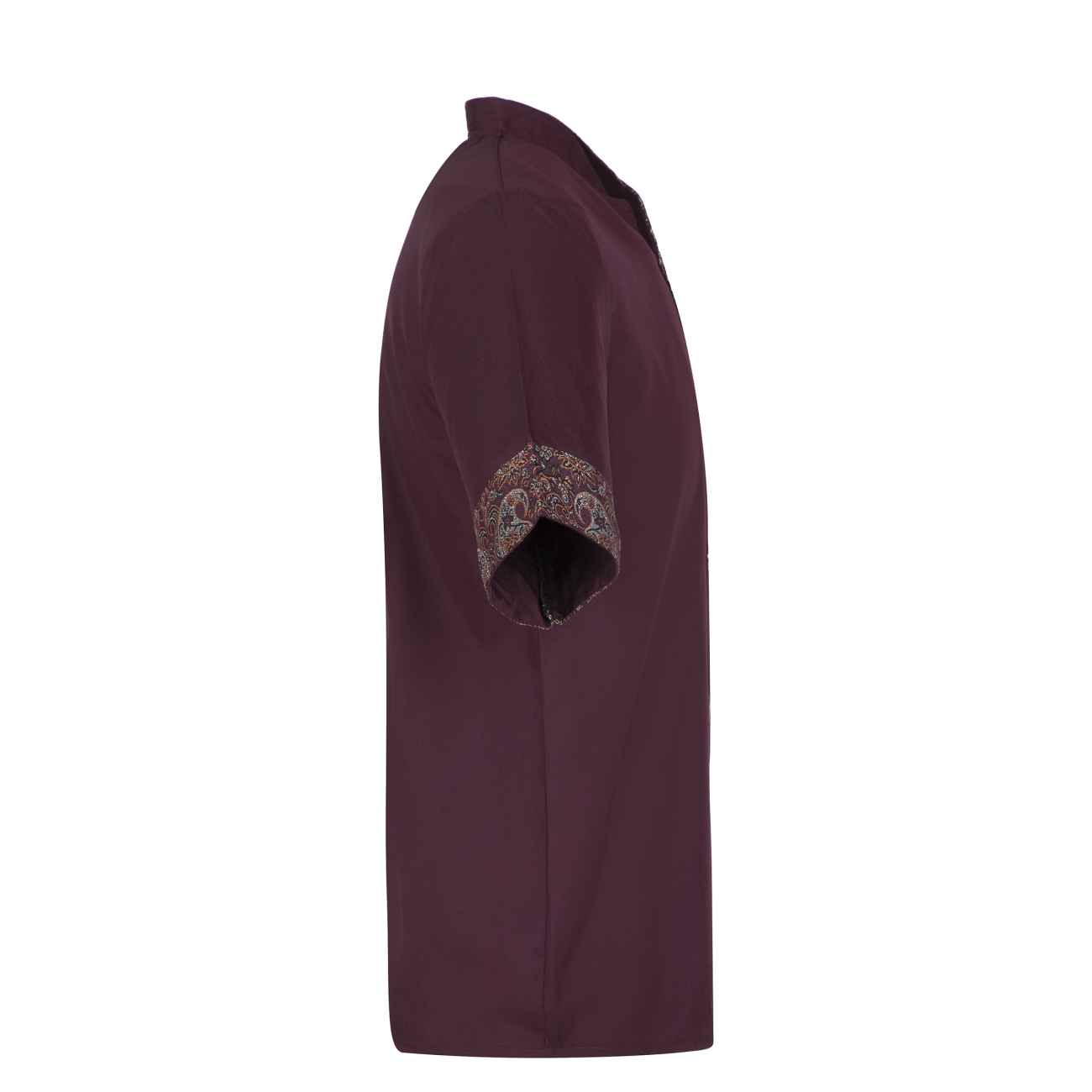 Chefjacke mit kurzen Ärmeln für Herren in Karmesinrot