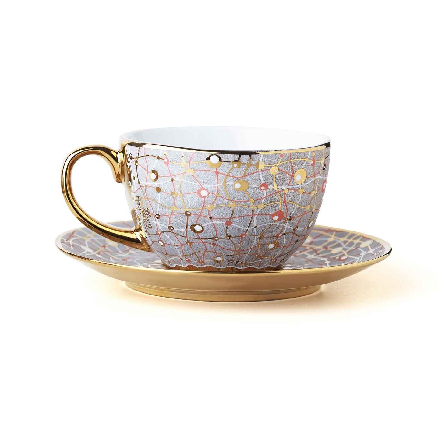 Künstlerisches klassisches Porzellan-Teeset mit goldenen Verzierungen – Elegantes und anspruchsvolles Genusserlebnis